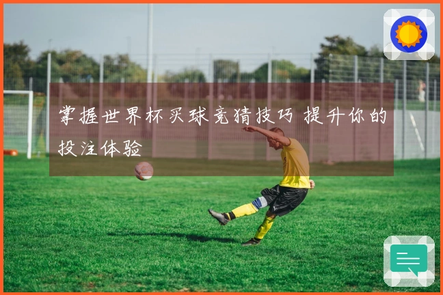 掌握世界杯买球竞猜技巧 提升你的投注体验
